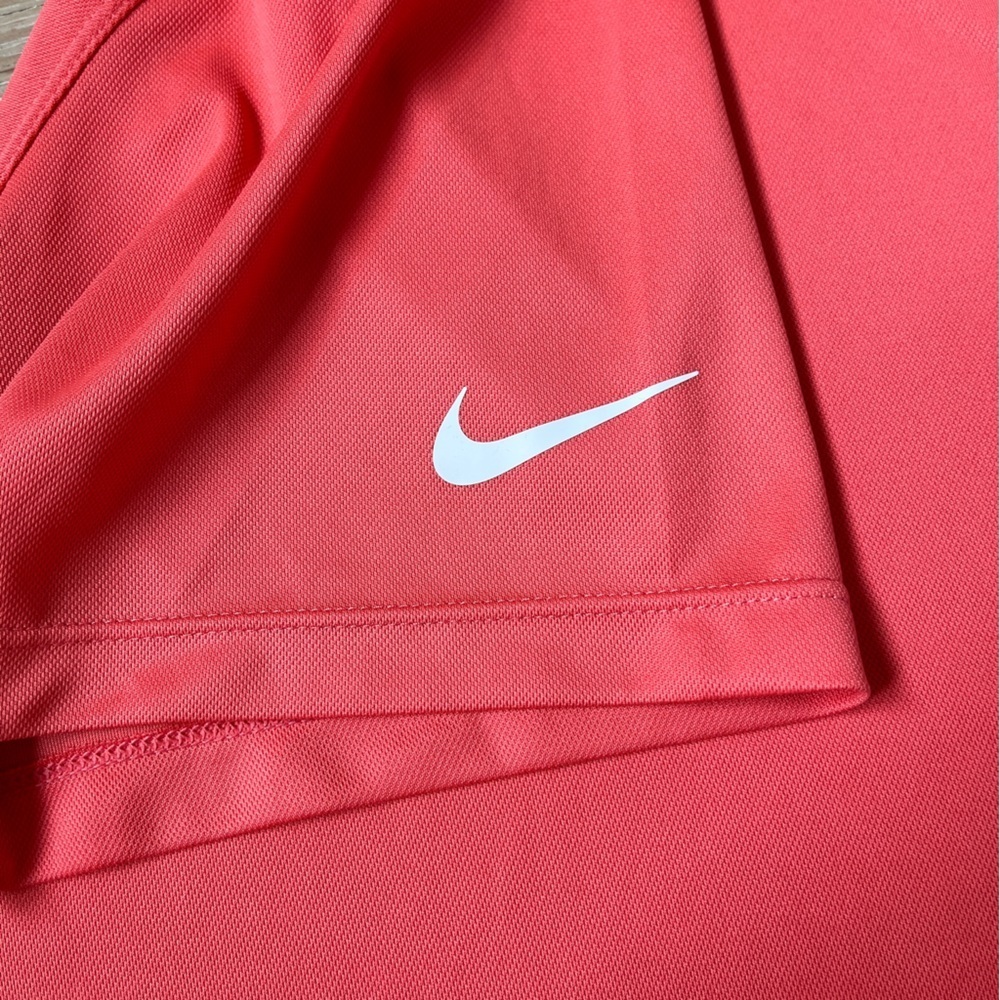 Nike Dri-Fit Coral Red Orange Golf Polo Shirt Sz XL *U23 - Picture 3 of 4